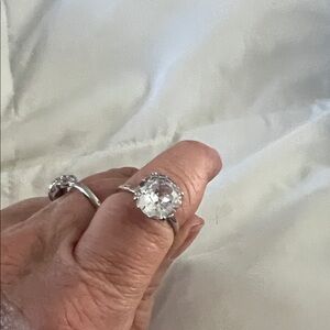 Stunning Silver Ring with Clear Gemstone: JTV’s Bella Luce brand